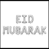 Folieballon "Eid Mubarak" zilver